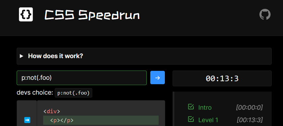 CSS Speedrun